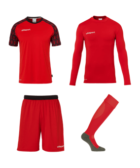 uhlsport Reaction Torwartset Kids Rot Schwarz F04 - rot