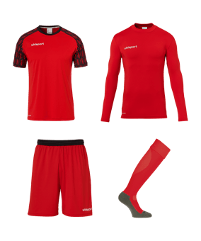 uhlsport Reaction Goalkeeper Jersey-set Kinderen Rood K004 - rood
