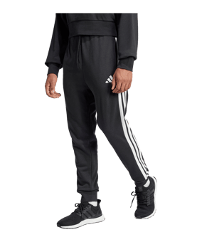 adidas Essentials 3 Stripes Jogginghose Schwarz - schwarz