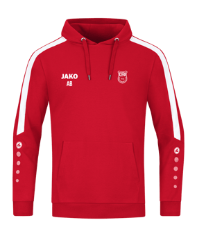 JAKO Power Hoody Kids Rot Weiss F100