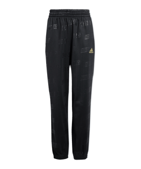 adidas JB Jogginghose Kids Schwarz Gold - schwarz