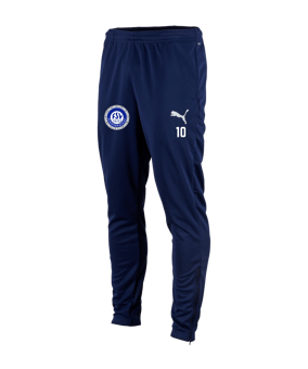 PUMA teamRISE Poly Trainingshose Blau Weiss F06