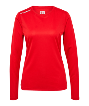 Hummel Run Trikot langarm Damen Rot F3365 - rot