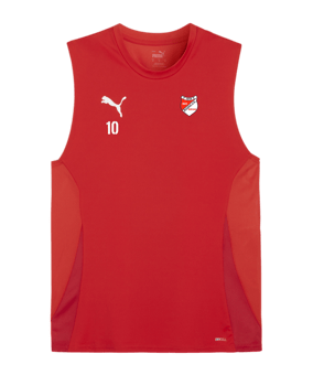 PUMA teamGOAL Tanktop Rot Weiss F01