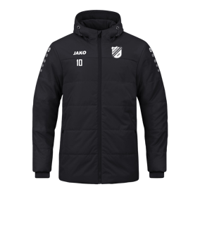 JAKO Team Coach Kapuzenjacke Schwarz F800