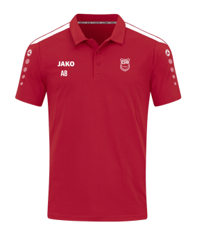 JAKO Power Poloshirt Damen Rot Weiss F100