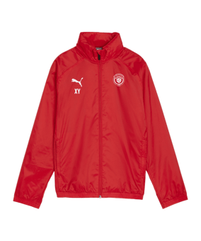 PUMA teamGOAL Allwetterjacke Kids Rot Weiss F01