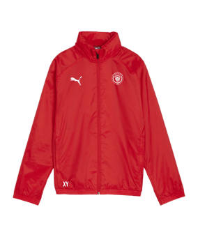 PUMA teamGOAL Allwetterjacke Kids Rot Weiss F01