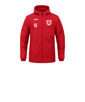 JAKO Team Coach Kapuzenjacke Kids Rot F100