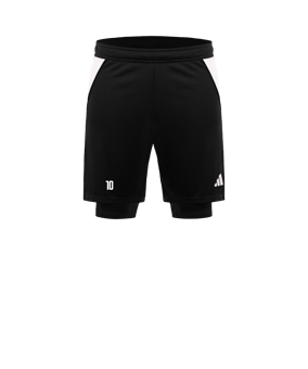 Short 2-en-1 adidas Tiro 24 noir blanc 