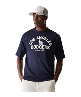 New Era MLB Heritage Oversized Los Angeles Dodgers T-Shirt Blau - blau