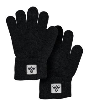 Hummel Knit 2-Pack Handschuhe Kids Schwarz F2001 - schwarz