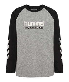 Hummel Logo L/S T-Shirt Kids Grau F2006 - grau