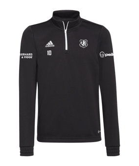 adidas Entrada 22 HalfZip Sweatshirt Kids Schwarz