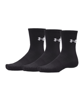 Under Armour Performance Cotton 3p Crw Socken Schwarz F008 - schwarz