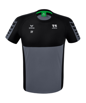 Erima Six Wings T-Shirt Kids Grau Schwarz