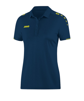 JAKO Classico Poloshirt Damen Blau Gelb F42 - blau