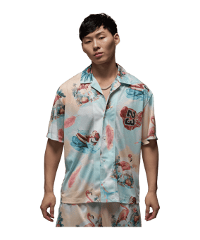 Jordan Essentials Printed Camp T-Shirt Beige F133 - beige