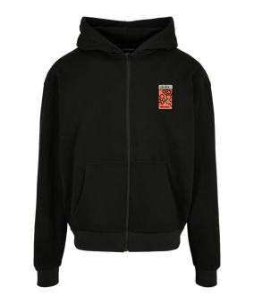 Mister Tee Peace Oversize Fullzip Hoody Schwarz - schwarz