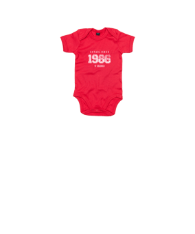 Merch Baby Body Red | #established