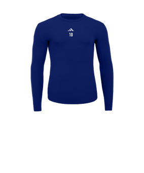 adidas Techfit Underwear Mock Longsleeve Kids Blau
