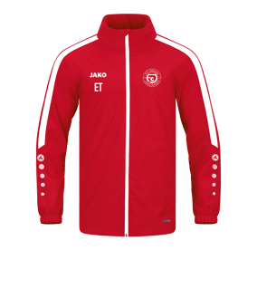JAKO Power Allwetterjacke Rot Weiss F100