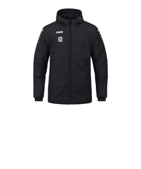 JAKO Team Coach Kapuzenjacke Kids Schwarz F800