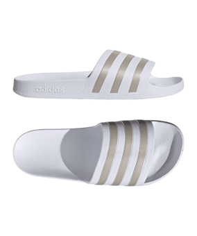 adidas Adilette Aqua Badelatsche Weiss - weiss