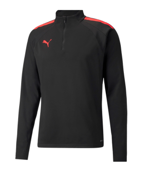 PUMA teamLIGA HalfZip Sweatshirt Schwarz Rot F43 - schwarz