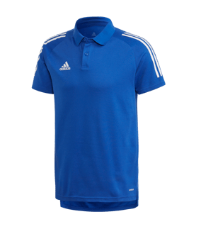 adidas Condivo 20 Poloshirt Blau Weiss - blau