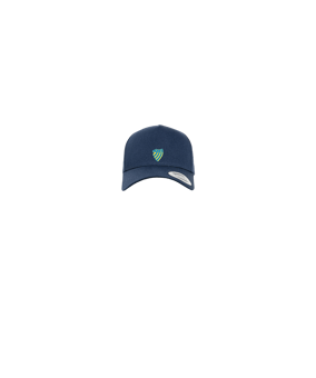 Merch 5 Panel Curved Snapback Cap Navy | #logo