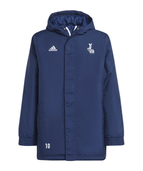 adidas Entrada 22 Stadium Jacke Kids Blau Hockey Logo