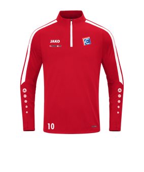 JAKO Power Sweatshirt Rot Weiss F100