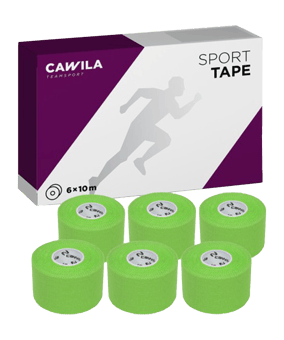 Cawila Sporttape COLOR 3,8cm x 10m 6er Set Grün - gruen
