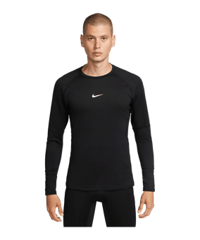 Nike Pro Warm Sweatshirt Schwarz F010 - schwarz