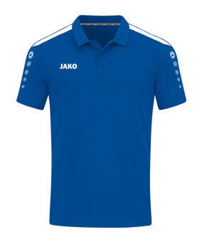 JAKO Power Poloshirt Blau Weiss F400 - blau
