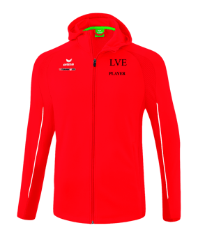 Erima Liga Star Kapuzenjacke Rot Weiss