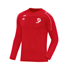 JAKO Classico Sweatshirt Rot Weiss F01