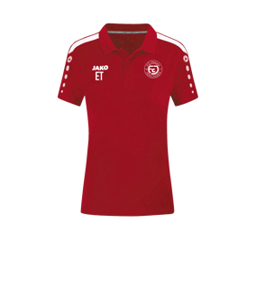 JAKO Power Poloshirt Damen Rot Weiss F100