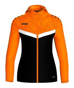 JAKO Icon Kapuzenjacke Damen Schwarz Orange F807 - orange
