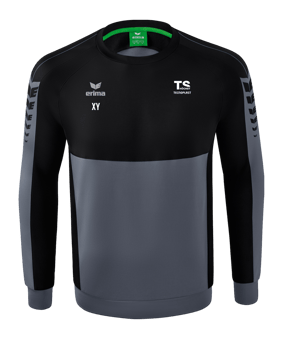 Erima Six Wings Sweatshirt Grau Schwarz