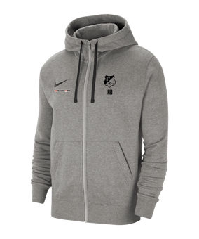 Nike Park 20 Fleece Kapuzenjacke Grau Schwarz F063