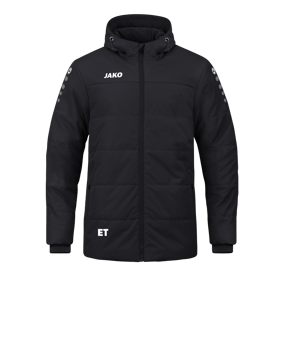 JAKO Team Coach Kapuzenjacke Schwarz F800