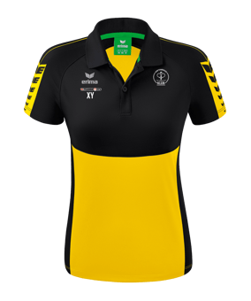 Erima Six Wings Poloshirt Damen Gelb Schwarz