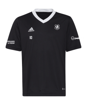 adidas Entrada 22 Trikot Kids Schwarz Weiss