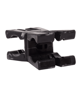 Cawila LIGA Halteclip für Stangen mit 25mm Durchmesser | Schwarz - schwarz