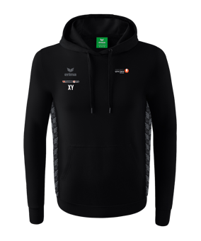 Erima Team Essential Hoody Schwarz Grau