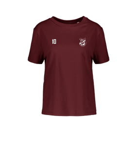Merch Muser T-Shirt Women Burgundy | #logo1c