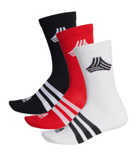 adidas FS 3S Crew Socks Socken Weiss Schwarz Rot - weiss