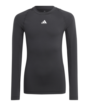 adidas Techfit Underwear Mock Longsleeve Kids Schwarz - schwarz